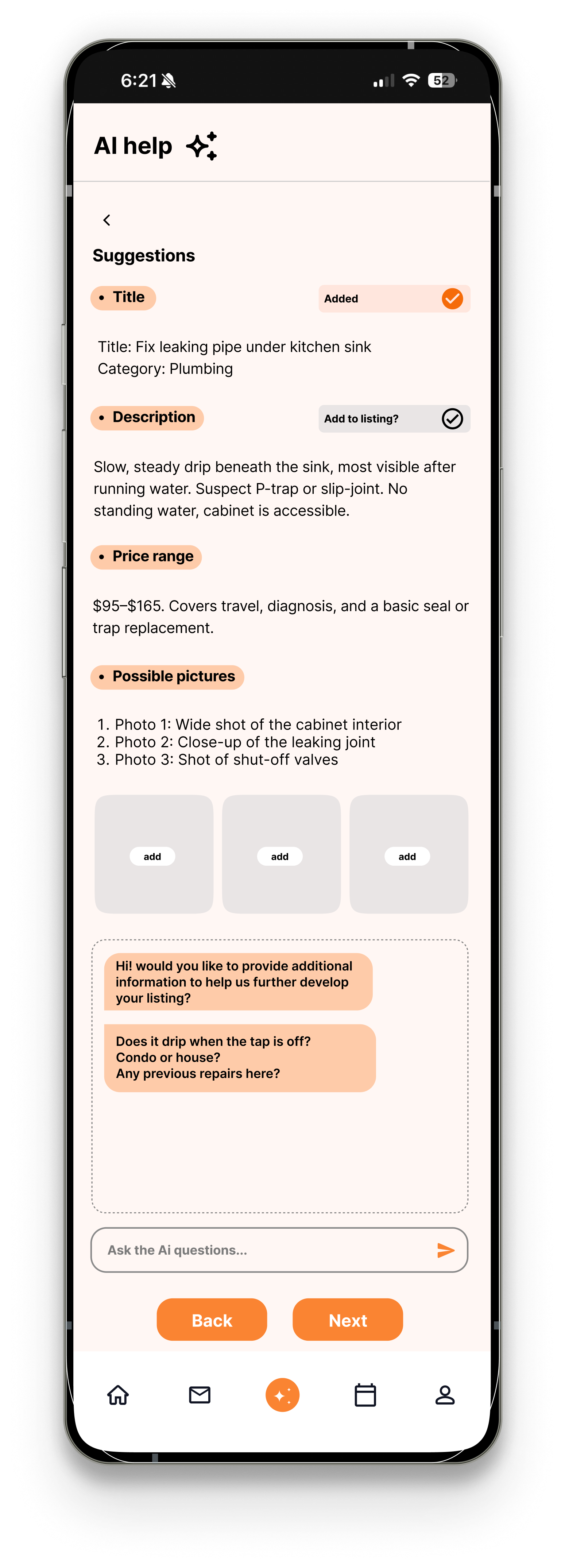 AI help phone mockup